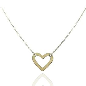 Foto de 12-020G - GARGANTILLA CORAZÓN CALADO 10MM 43CM 18K 