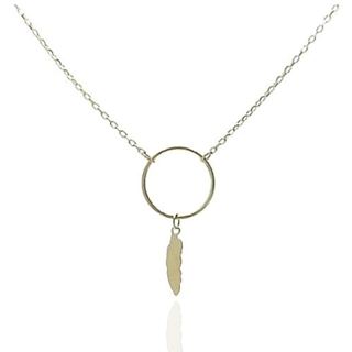 Foto de 12-056G - GARGANTILLA ATRAPA SUEÑOS 10MM PLUMA 42CM 18K