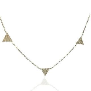 Foto de 44-192G - GARGANTILLA TRIÁNGULOS CIRCONITA 7MM 45CM (ANILLA A 3.5CM) 18K