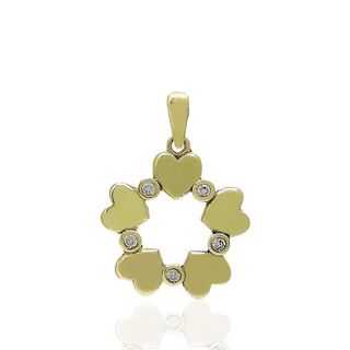 Foto de 62-1222 - COLGANTE CINCO CORAZONES CIRCONITA 16MM 18K