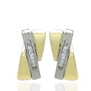 Foto de 70-1162 - PENDIENTES BICOLOR CIRCONITA 15MM CATALÁN 18K