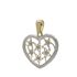 Foto de 62-589 - COLGANTE CORAZÓN BICOLOR CIRCONITA 18MM 18K