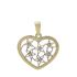 Foto de 62-589 - COLGANTE CORAZÓN BICOLOR CIRCONITA 18MM 18K