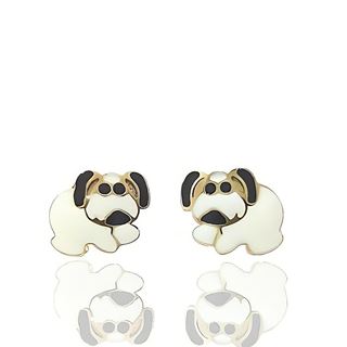 Foto de 41-354061 - PENDIENTES PERRO ESMALTE 6MM 18K