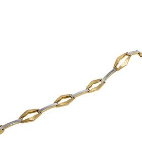 Foto de 10-139-2188 - PULSERA BICOLOR MATE-BRILLO 7MM 19.5CM (6,40gr) 18K