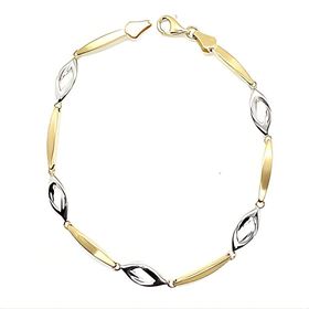 Foto de 10-139-2177 - PULSERA BICOLOR 6MM 19CM (4,44gr) 18K