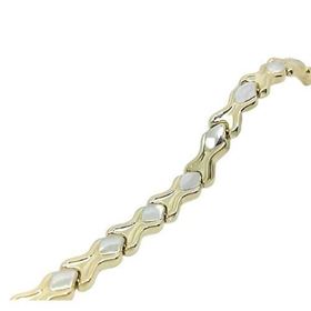 Foto de 10-139-3334 - PULSERA BICOLOR MATE-BRILLO 5.5MM 19CM (6,69gr) 18K