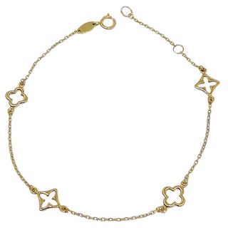 Foto de 10-401-2142 - PULSERA FLORES 7MM 19CM (ANILLA A 2CM) 18K