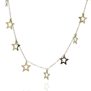 Foto de 10-501-133G - GARGANTILLA ESTRELLAS 7MM 42CM (ALARGADOR 3CM) 18K 