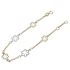 Foto de 10-00-7737 - PULSERA FLORES BICOLOR 9-7MM 18.5CM (1,94gr) 18K
