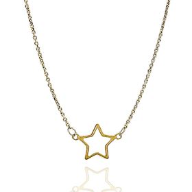 Foto de 04-520-1G - GARGANTILLA ESTRELLA 10MM 45CM (ALARGADOR 3CM) 18K**