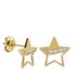 Foto de 99-PT837 - PENDIENTES ESTRELLA CIRCONITA 9MM 18K