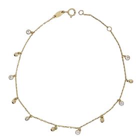 Foto de 28-5913 - PULSERA CHATONES-BOLAS 3MM 21CM (ANILLA A 2CM) (1,80gr) 18K