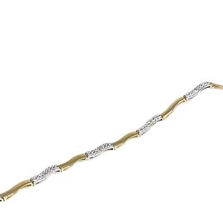 Foto de 28-200029 - PULSERA BICOLOR CIRCONITA 2.20MM 19CM (5,22gr) 18K