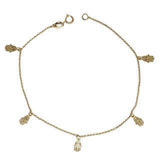 Foto de 55-221 - PULSERA MANOS DE FÁTIMA 6MM 18.5MM (1,12gr) 18K