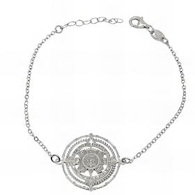 Foto de 35-941000 - *OFERTA* PULSERA PLATA CALENDARIO MAYA 17MM (ALARGADOR 3CM)