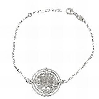 Foto de 35-941000 - *OFERTA* PULSERA PLATA CALENDARIO MAYA 17MM (ALARGADOR 3CM)