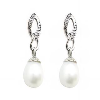 Foto de 43-4908 - *OFERTA* PENDIENTES PLATA PERLA CIRCONITA 23MM