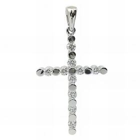 Foto de 22-90221 - *OFERTA* CRUZ PLATA CIRCONITA 29MM