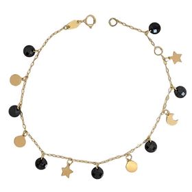 Foto de 45-34 - PULSERA PIEDRAS ÓNIX 5MM 18.5CM (ANILLA A 2.5CM) 18K