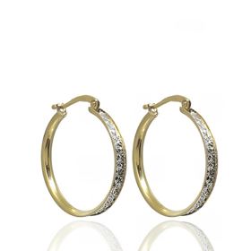 Foto de 04-492-18 - CRIOLLAS BICOLOR LAPIDADAS 3X18MM EXTERIOR 18K