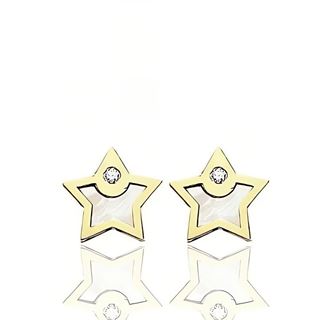Foto de 51-1651205 - PENDIENTES ESTRELLA NÁCAR CIRCONITA 6MM 18K