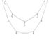 Foto de 25-0053G - GARGANTILLA PLATA DOS CADENAS LUNA 7MM Y CIRCONITAS 3MM 40CM (+5CM)