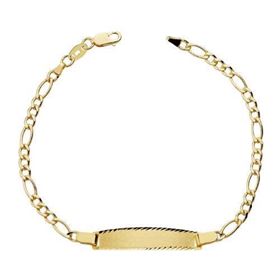 Foto de 88-1058 - PULSERA PLACA 3X1 3MM 17.5CM (PLACA 6X25MM) (2,45gr) 18K