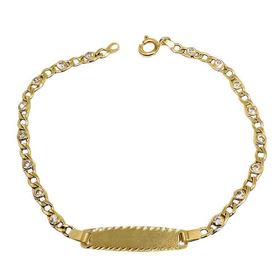 Foto de 88-1601 - PULSERA PLACA CIRCONITA 3.5MM 17CM (PLACA 6X25MM) (2,28gr) 18K