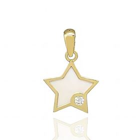 Foto de 51-16512 - COLGANTE ESTRELLA NÁCAR CIRCONITA 11MM 18K 