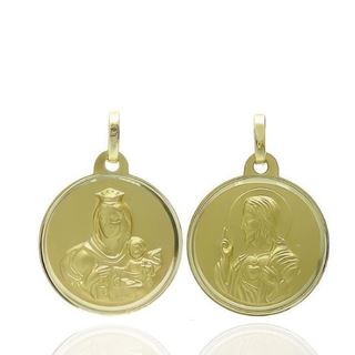 Foto de 78-5003-112 - ESCAPULARIO V. CARMEN-S. CORAZÓN 12MM 18K 