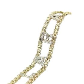 Foto de 16-PPCP05B - PULSERA PEQUEÑA C/P 5 LETRAS BICOLOR 18K