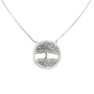 Foto de 25-0019G - GARGANTILLA PLATA ÁRBOL DE LA VIDA CIRCONITA 20MM 42CM (ALARLGADOR 2.5CM)