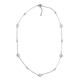 Foto de 25-0068-1G - GARGANTILLA PLATA CORAZONES 7MM - CIRCONITA 3MM 42CM (ALARGADOR 3CM)