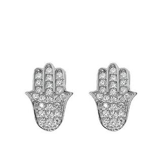 Foto de 25-0144 - PENDIENTES PLATA MANO DE FÁTIMA CIRCONITA 10MM