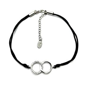 Foto de 25-0719 - PULSERA PLATA CÍRCULOS-CIRCONITA 18MM-10MM 17CM (ALARGADOR 3.5CM)