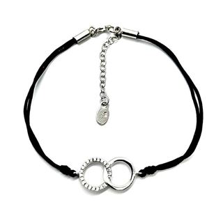 Foto de 25-0719 - PULSERA PLATA CÍRCULOS-CIRCONITA 18MM-10MM 17CM (ALARGADOR 3.5CM)