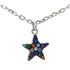 Foto de 25-1375G - GARGANTILLA PLATA ESTRELLAS PIEDRAS COLOR 9MM 42CM + 5CM