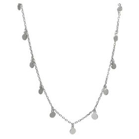 Foto de 25-1497 - GARGANTILLA PLATA DISCOS 4MM 42CM (ALARGADOR 3CM)