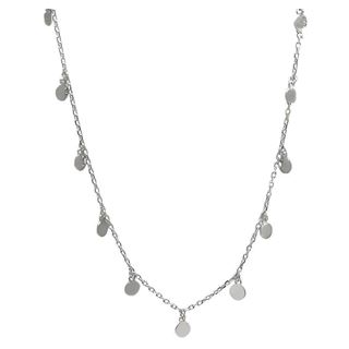 Foto de 25-1497 - GARGANTILLA PLATA DISCOS 4MM 42CM (ALARGADOR 3CM)