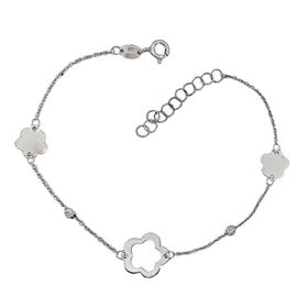 Foto de 04-437B - PULSERA FLORES CALADAS 11-8MM 17CM (ALARGADOR 2.5CM) O.B. (1,77gr) 18K