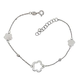 Foto de 04-437B - PULSERA FLORES CALADAS 11-8MM 17CM (ALARGADOR 2.5CM) O.B. (1,77gr) 18K