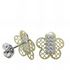 Foto de 51-1229204 - PENDIENTES FLOR BICOLOR CIRCONITA 10MM 18K
