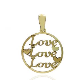 Foto de 51-9082 - COLGANTE REDONDO 'LOVE' 20MM 18K