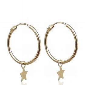 Foto de 00-1578-16 - CRIOLLAS ESTRELLA 5MM 1X16MM 18K