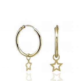 Foto de 00-1580-14 - CRIOLLAS ESTRELLA 5MM 1X14MM 18K 