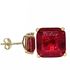 Foto de 05-3988RJ - PENDIENTES PIEDRAS COLOR ROJO 8X8MM PRESIÓN 18K