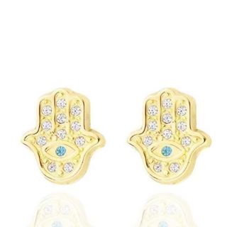 Foto de 51-200303112 - PENDIENTES MANO DE FÁTIMA CIRCONITA 8MM 18K