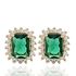 Foto de 28-030EP - PENDIENTES ESMERALDA CIRCONITA 10.5MM 18K**