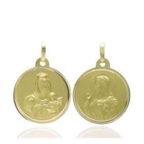 Foto de 78-5003-110 - ESCAPULARIO V. CARMEN-S. CORAZÓN 10MM 18K 